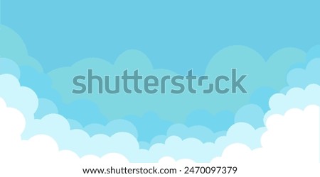 illustration of clouds, collection of cartoon cloud icons in flat design. Collection of white clouds in flat style.