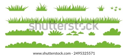 
Grass. Set of Grass vector illustrations in flat style. Grass illustration isolated on white background