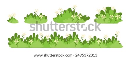 Grass. Set of Grass vector illustrations in flat style. Grass illustration isolated on white background