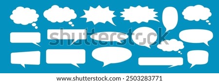 Message comments chat box. Collection of speech bubbles, text boxes and conversation chats in comics. Vektor set of speech bubbles.