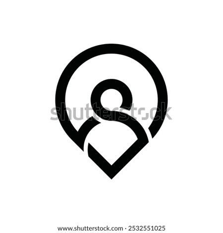 Pin map people logo template vector illustration design