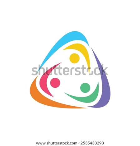 People logo design, Family Community human Logo template element, vector illustration