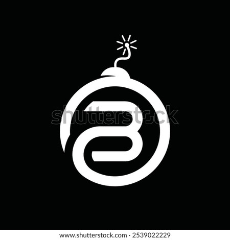 Initials Letter B Boom logo design vector template