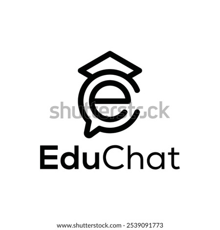 Initials Letter EC, Education and Bubble Chat Logo Design Inspiration