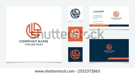 letter L business and technology logo design, circle concept vector