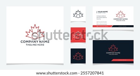 letter O maple technology logo design graphic icon