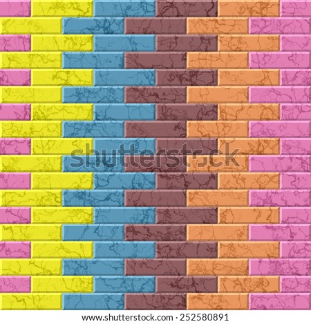 Color seamless brick texture pattern