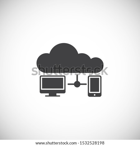 Cloud storage related icon on background for graphic and web design. Simple illustration. Internet concept symbol for website button or mobile app.