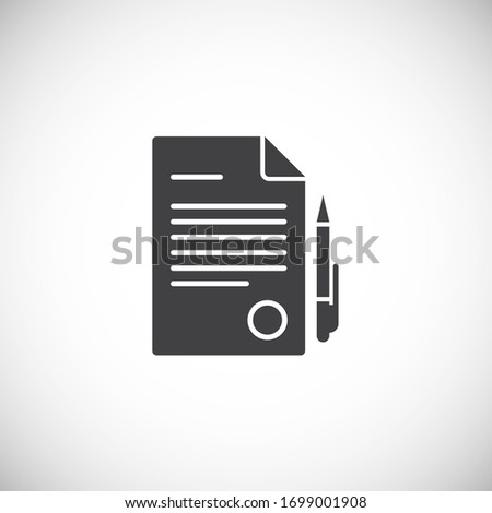 Business related icon on background for graphic and web design. Creative illustration concept symbol for web or mobile app.