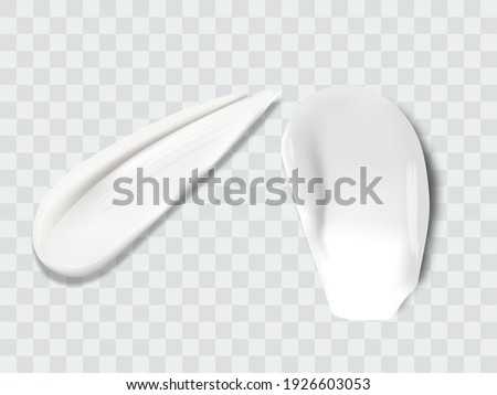 Cream texture stroke isolated on transparent background. Facial creme, foam, gel or body lotion skincare icon. Сток-фото © 