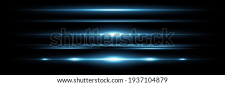 Red horizontal lens flares pack. Laser beams, horizontal light rays.Beautiful light flares. Glowing streaks on dark background. Luminous abstract sparkling lined background. Stockfoto © 