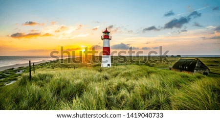 Similar – Foto Bild Strandlandschaft auf der Insel Sylt mit schönen Wolken