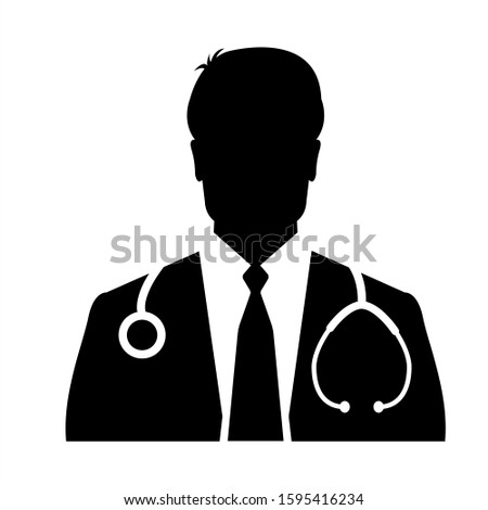 Medical Doctor Icon Male Health Care Physician With Stethoscope Vector illustration
