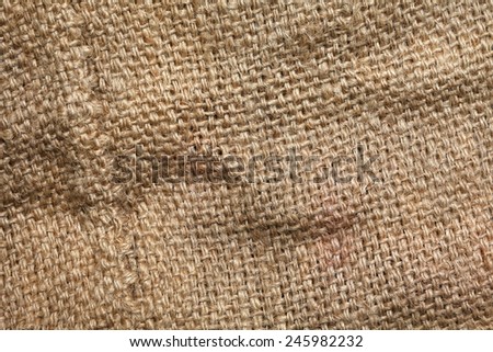 Coffee sack or gunny sack  brown color represent texture surface background.