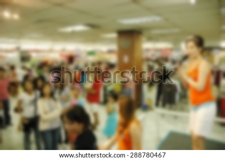 Blurry photo of crowded people scene represent the people and lifestyle concept related idea.