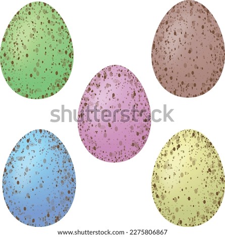 Set of 5 Speckled Easter Eggs