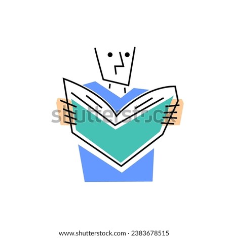 Reading a book is like taking a journey to boundless worlds, where every page is a gateway to new adventures and deeper understanding.illustration vector