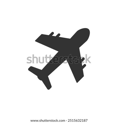 Plane Icon Vector. Fill and Glyph Icon. 