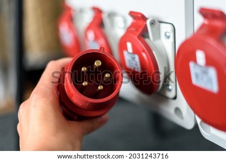 Similar – Image, Stock Photo Industrial sockets on distribution board