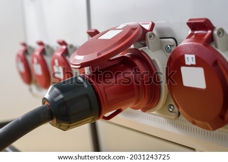 Similar – Image, Stock Photo Industrial sockets on distribution board