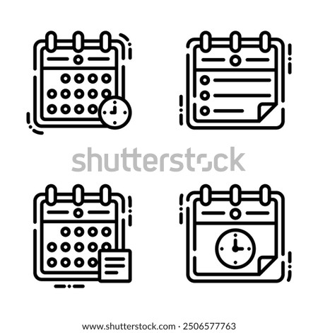 Calendar, Date and Time Icon and Graphic Element Resource