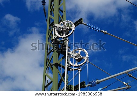 Similar – Image, Stock Photo Cogwheels and overhead line of the Berlin tram