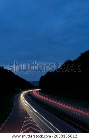 Similar – Foto Bild Lighttrails auf der Autobahn