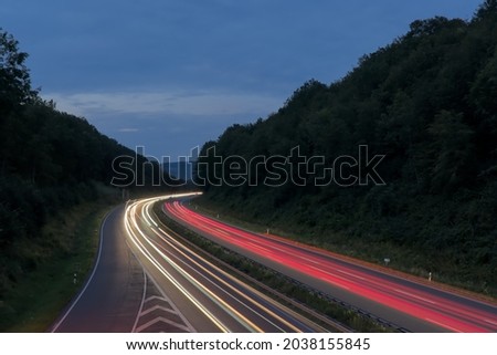 Similar – Foto Bild Lighttrails auf der Autobahn