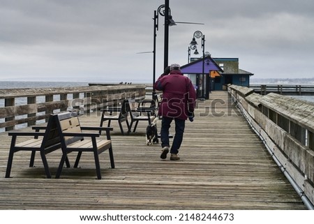 Similar – Image, Stock Photo A man in a hat looks friendly and a little bit melancholic into the camera