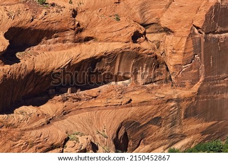 A group of Indian ruins on a cliff at Canyon de Chelle, Arizona Photo stock © 