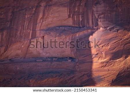 Ancient Native American cliff dwellings at Canyon de Chelle, Arizona Photo stock © 