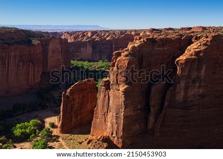 Several cliffs and a valley at Canyon de Chelle, Arizona Photo stock © 