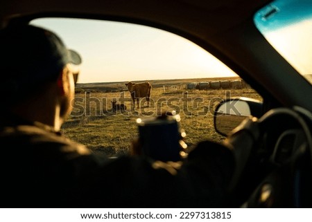 Similar – Foto Bild Sonnenaufgang und Kaffee