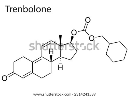 A vector of the chemical structure of Trenbolone anabolic-androgenic steroid