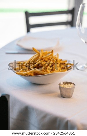 Similar – Image, Stock Photo Food Platter With Truffle Cheese, Duck Breast, Brie Cheese, Pecan Nuts, Pomegranate Seeds, Grapes, Almonds, Honey, Olives and Crackers on White Marble Background