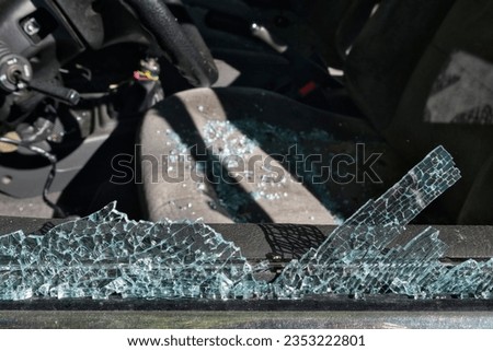 Similar – Image, Stock Photo Car with broken windshield