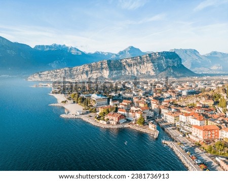 Similar – Image, Stock Photo Torbole on Lake Garda from above