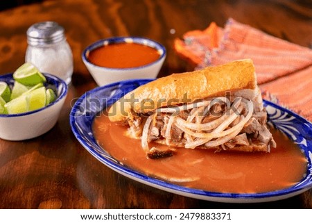 Similar – Image, Stock Photo Pozole typical mexican food