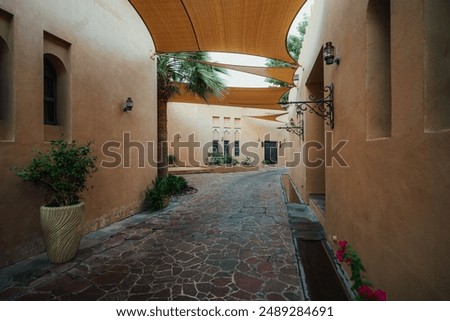 Similar – Image, Stock Photo Shade: Alley by the lake