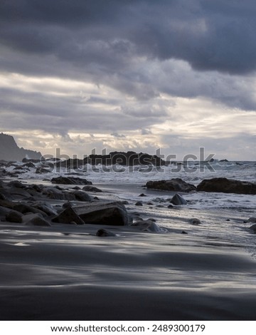 Similar – Image, Stock Photo Rocky formation in foamy sea