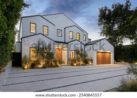 Similar – Image, Stock Photo Two illuminated windows