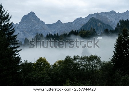 Similar – Foto Bild Malerische idyllische Berglandschaft in der Schweiz