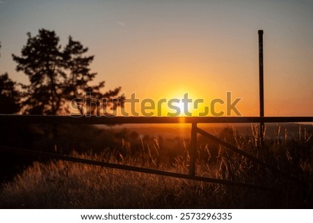 Similar – Image, Stock Photo Sunset Sun Shine Above Sea. Natural Sunrise Sky Warm Colors Over Ripple Sea. Ocean Water Foam Splashes Washing Sandy Beach