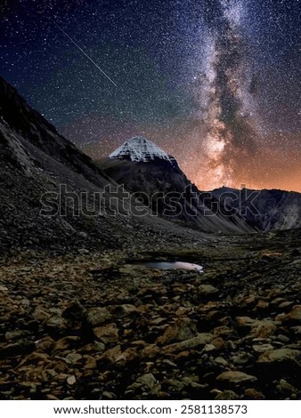 Similar – Image, Stock Photo Majestic view of rocky seashore