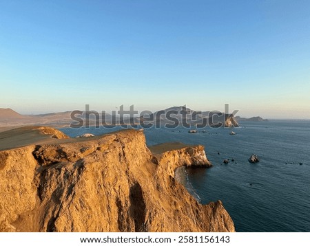 Similar – Image, Stock Photo Majestic view of rocky seashore