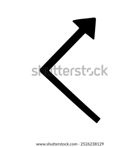 Hand drawn doodle arrows silhouette for business infographic