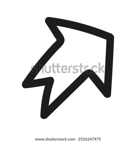 Hand drawn doodle arrows silhouette for business infographic