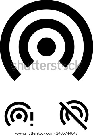 Wi-fi symbol set. router wireless technology. wi-fi hot spot icon. wifi icon vector. Mobile tethering stock vector collection