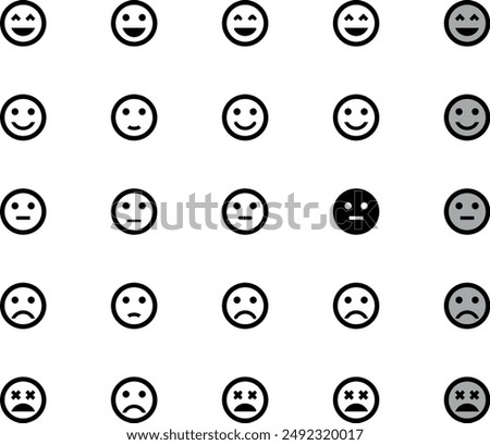 Feedback Outline Icon Collection. Thin Line Set contains such Icons as Rating, Testimonials, Quick Response, Satisfaction and more. Simple web icons set.