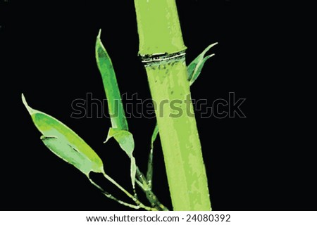 Abstract vector bamboo illustration